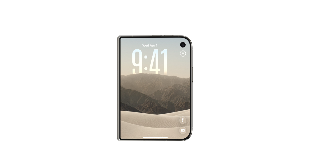 Detalle de la pantalla del iPhone Duo en la página oficial de Apple.